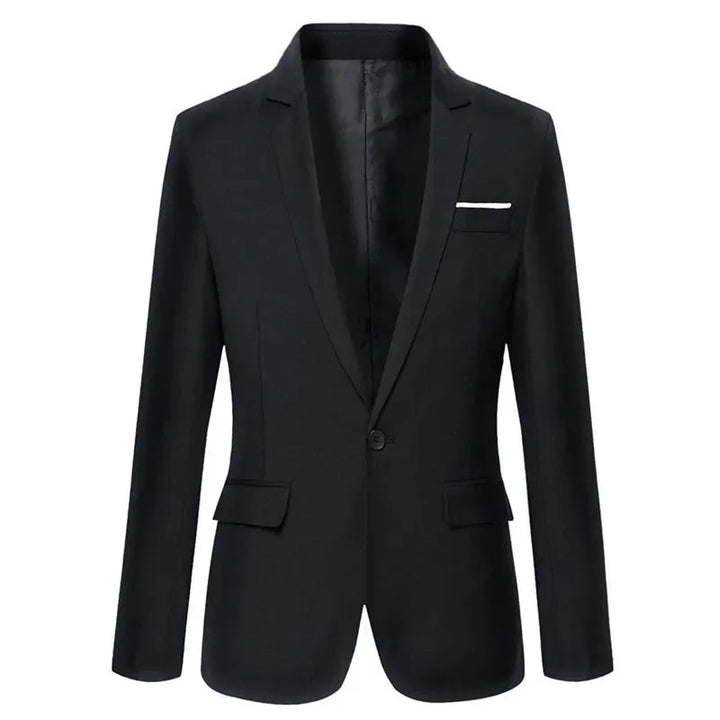 Stijlvolle Hoymans slim fit heren blazer, ideaal voor zakelijke en formele gelegenheden, benadrukt een modern silhouet.