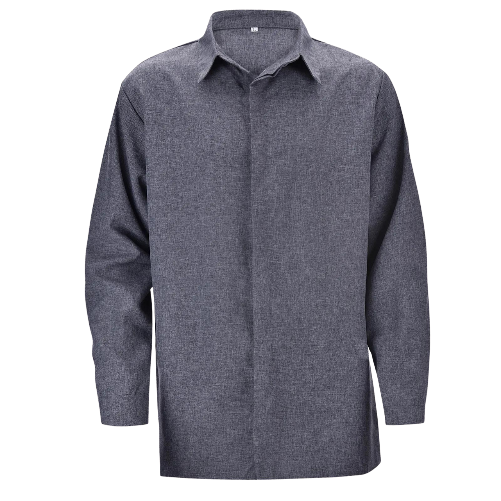 Opgevouwen Hoymans heren regular fit overhemd, lange mouwen voor comfort en stijl.