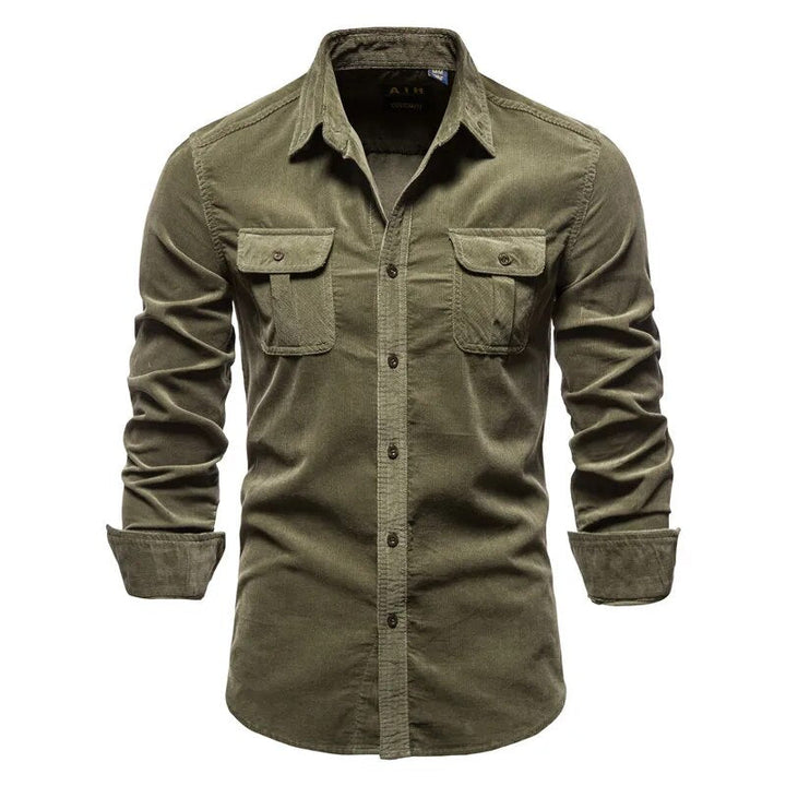 Heren casual corduroy overhemd, stijlvol en comfortabel voor elke dag.