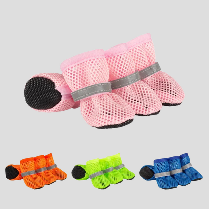 Antislip rubberen hondenschoenen voor potenbescherming, ideaal voor binnen en buiten. Comfortabel katoen.