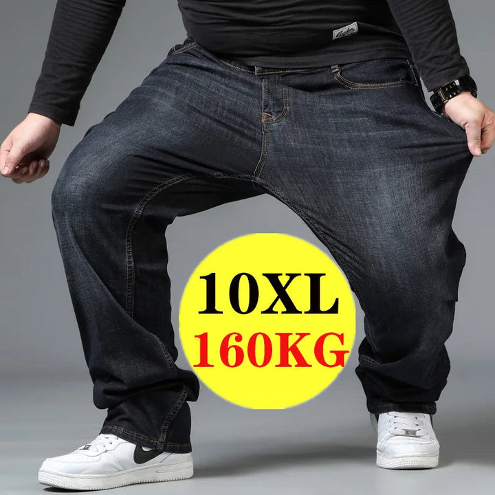 Mannen kingsize jeans, comfortabele loose fit spijkerbroek voor heren. Ideaal voor dagelijks gebruik.
