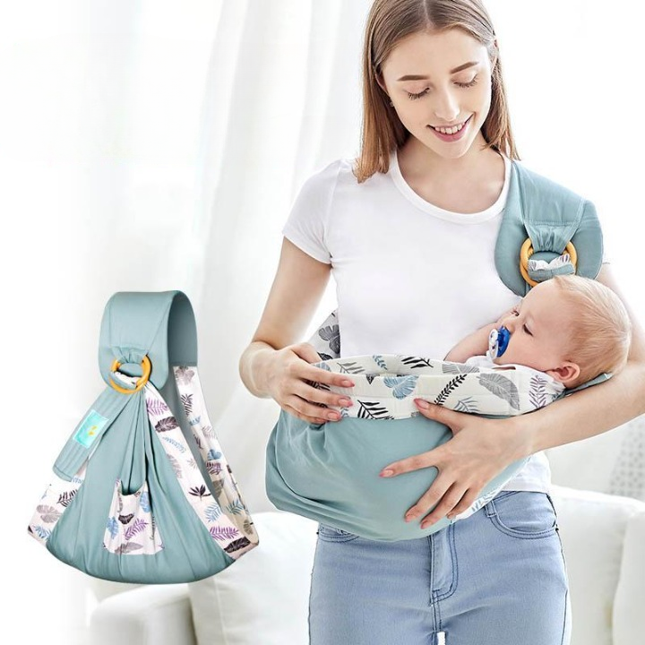 Multifunctionele katoenen babydrager, ideaal voor comfortabel dragen van baby of peuter.