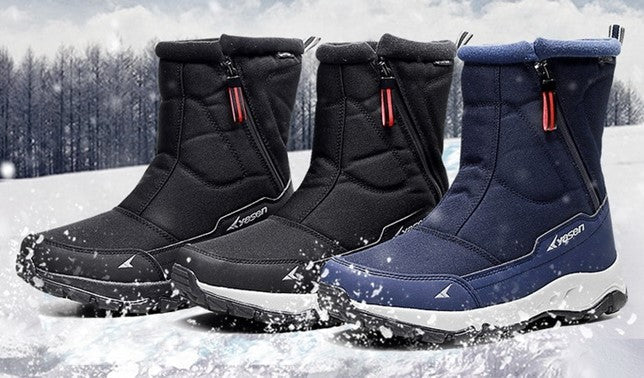 Heren warme outdoor wandellaarzen met comfort en grip voor winterse avonturen en koude dagen.