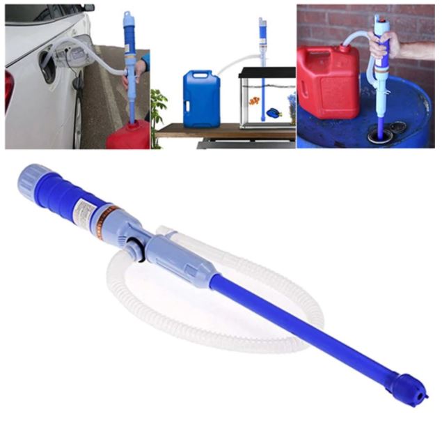 Compacte benzinepomp voor veilig overhevelen van brandstof in garage of noodsituaties. Draagbaar.