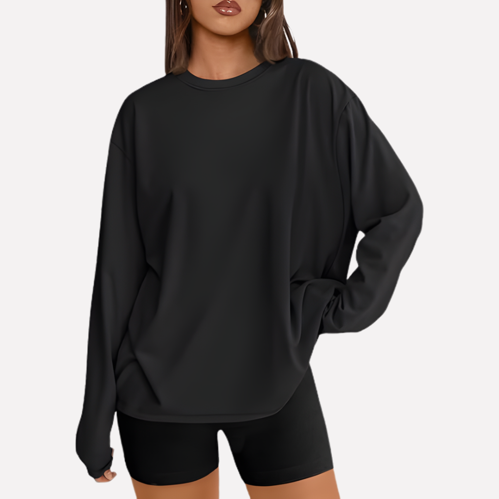Stijlvol oversized dames shirt met lange mouwen, perfect voor een ontspannen en moderne look.