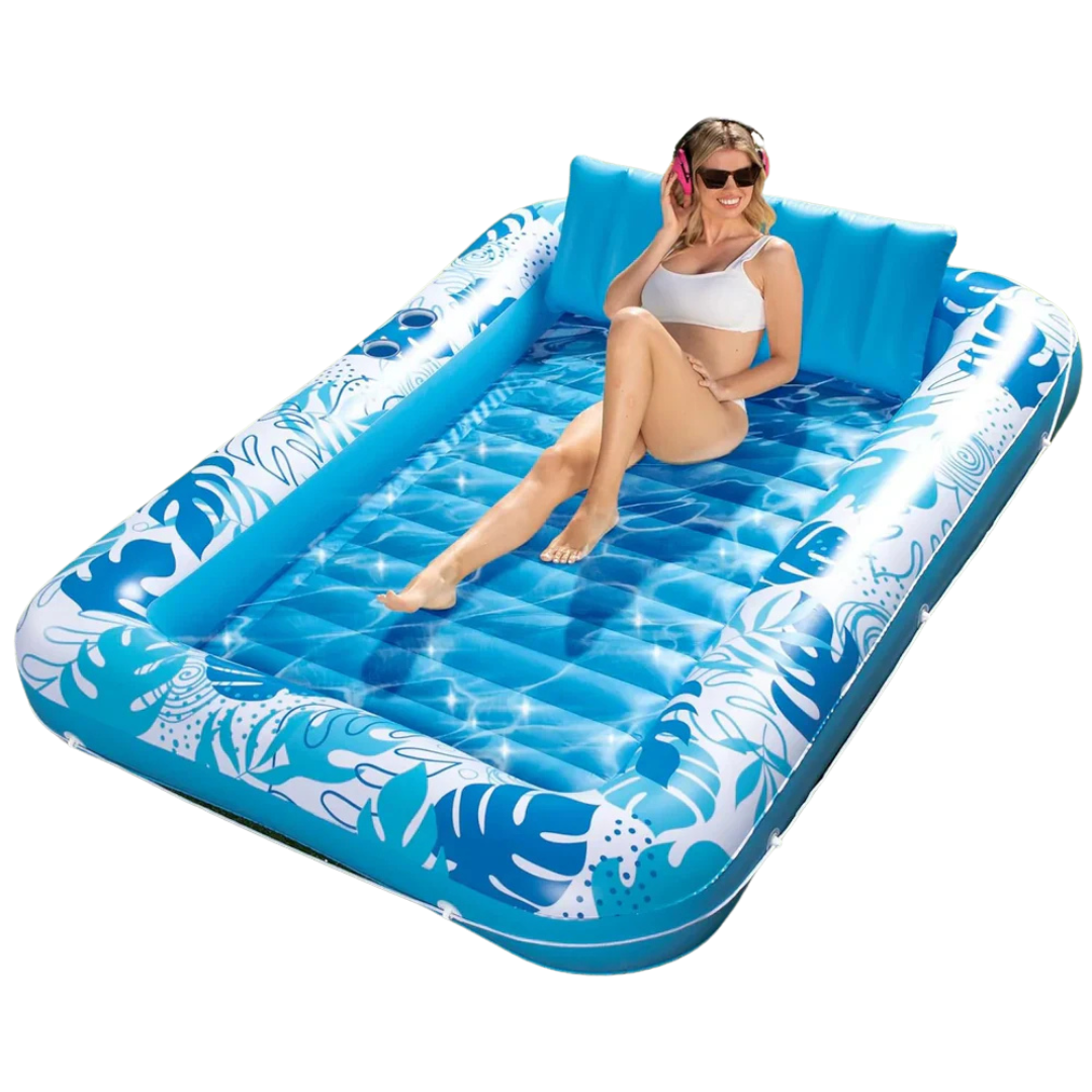 Draagbaar opblaasbaar zwembad voor de tuin of balkon, perfect voor een verfrissende duik en relaxen thuis.