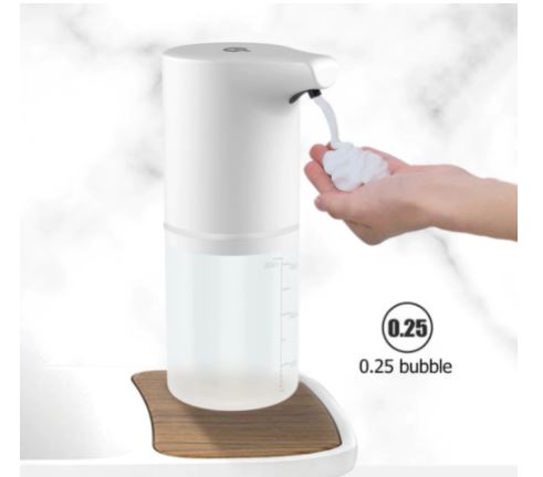 Automatische infrarood zeepdispenser voor contactloos handen wassen, ideaal voor hygiëne in badkamer en keuken.