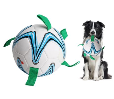 Interactief honden voetbal speelgoed voor apporteertraining; drijfbal stimuleert spel & beweging van uw hond.