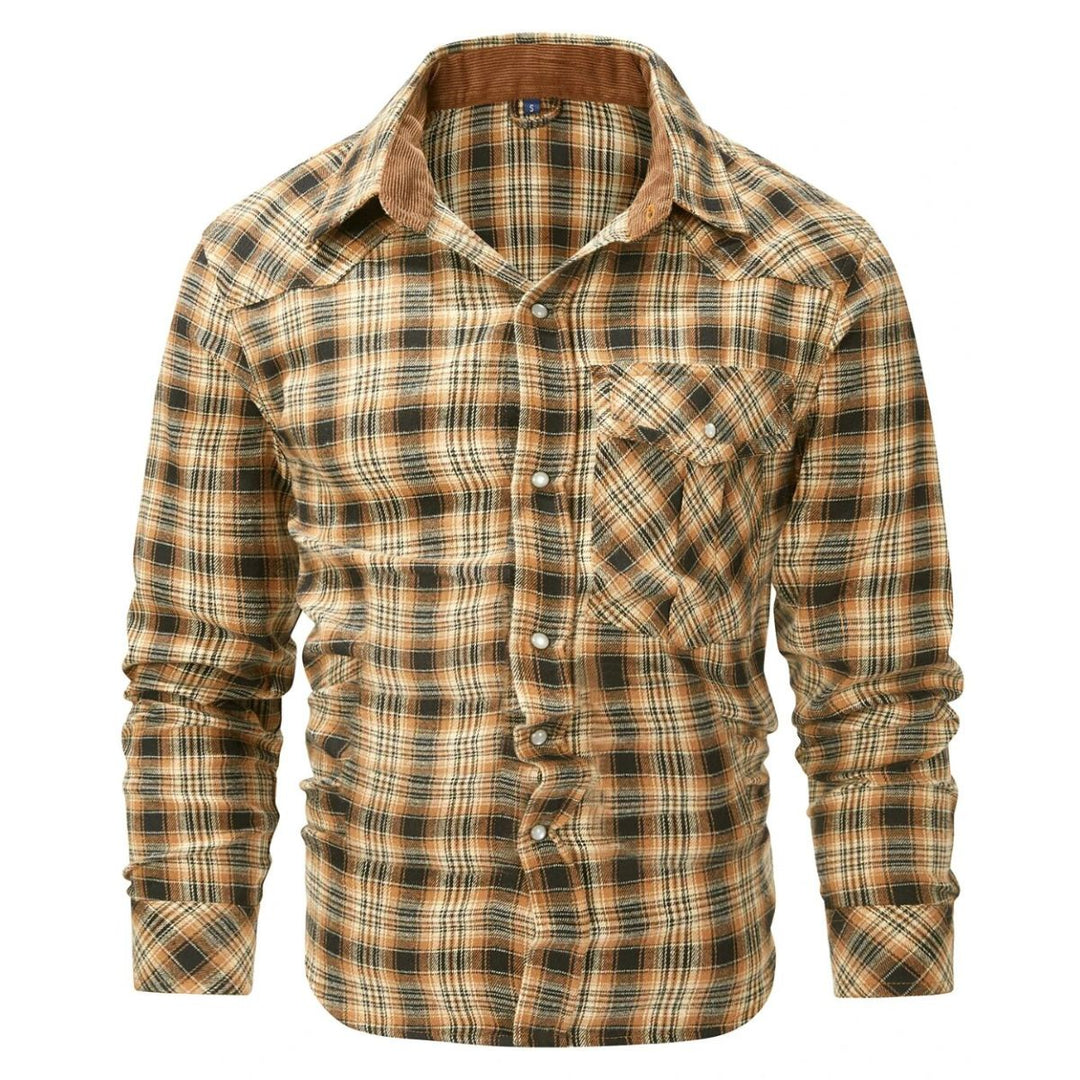 Veelzijdig geruit heren overhemd voor herfst- en winterkleding. Combineert stijlvol met comfort.