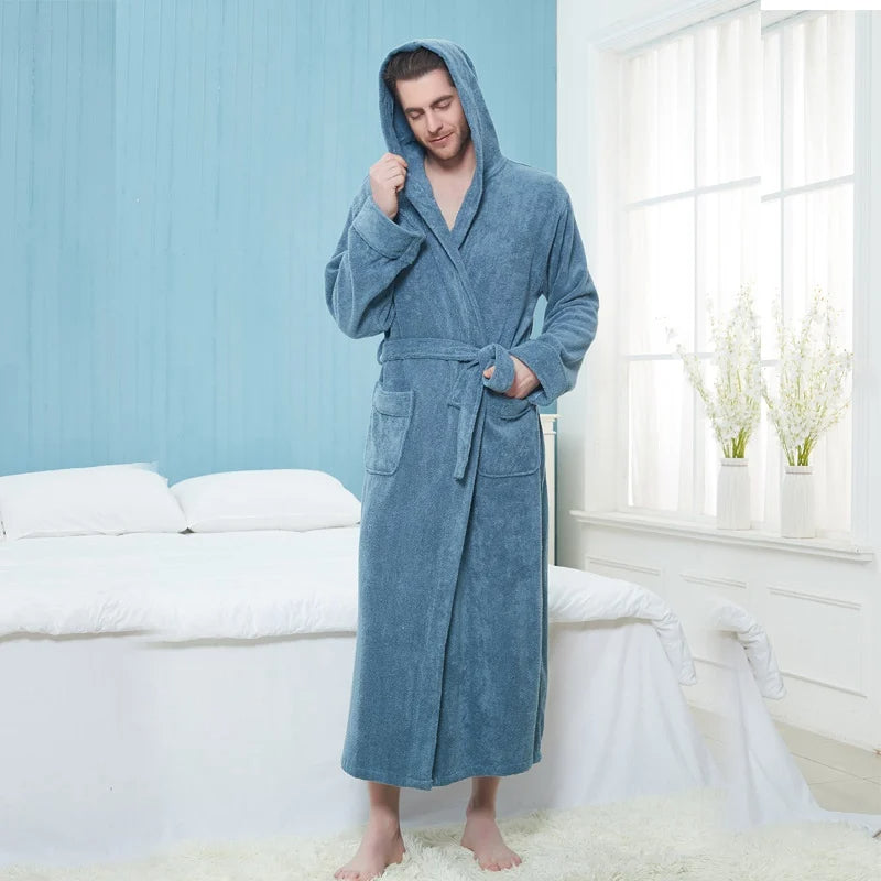 Luxe heren badjas, extra warm en zacht voor ultiem comfort thuis.