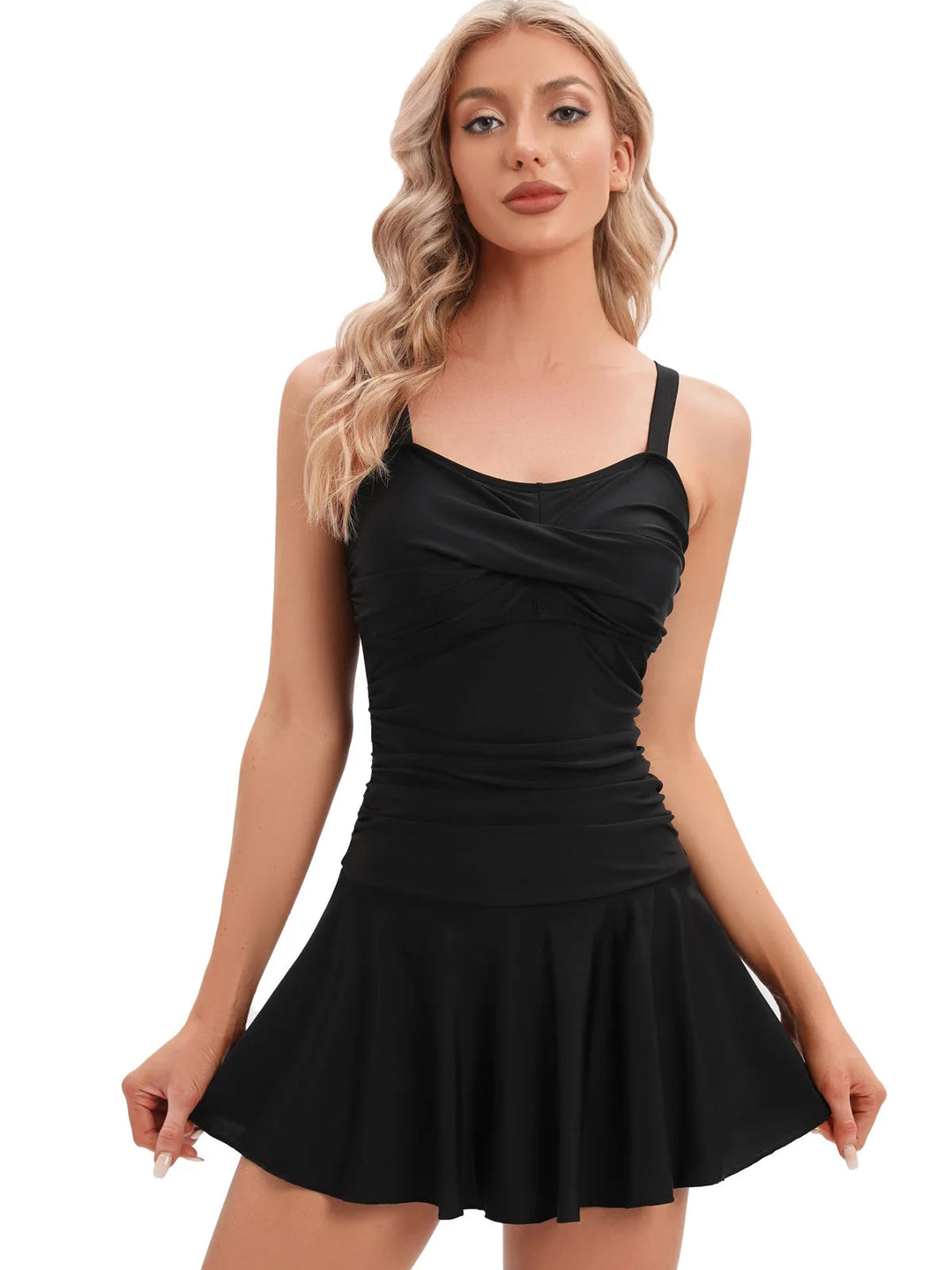 Dames plus-size badpakjurk, trendy zwemkleding voor de zomer. Comfortabel en curve-flatterend.