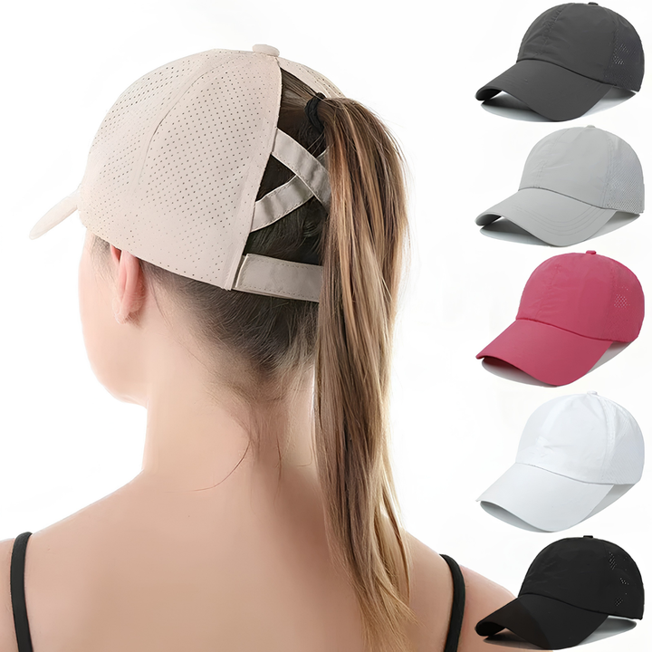 Ademende unisex baseballpet van lichtgewicht mesh, perfect voor hardlopen, wandelen en golf in de zon.