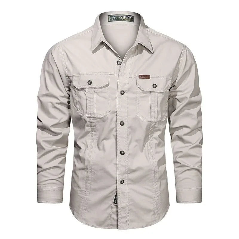 Stijlvol effen Hoymans herenoverhemd, regular fit met lange mouwen en borstzakken voor een moderne look.