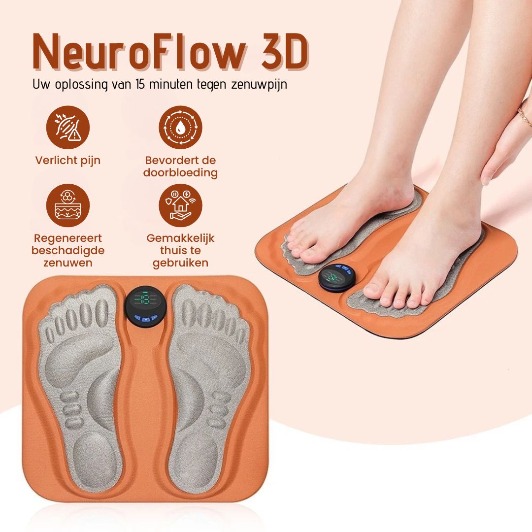 Detail van de NeuroFlow 3D voetstimulator; helpt bij neuropathie en stimuleert gezondheid.