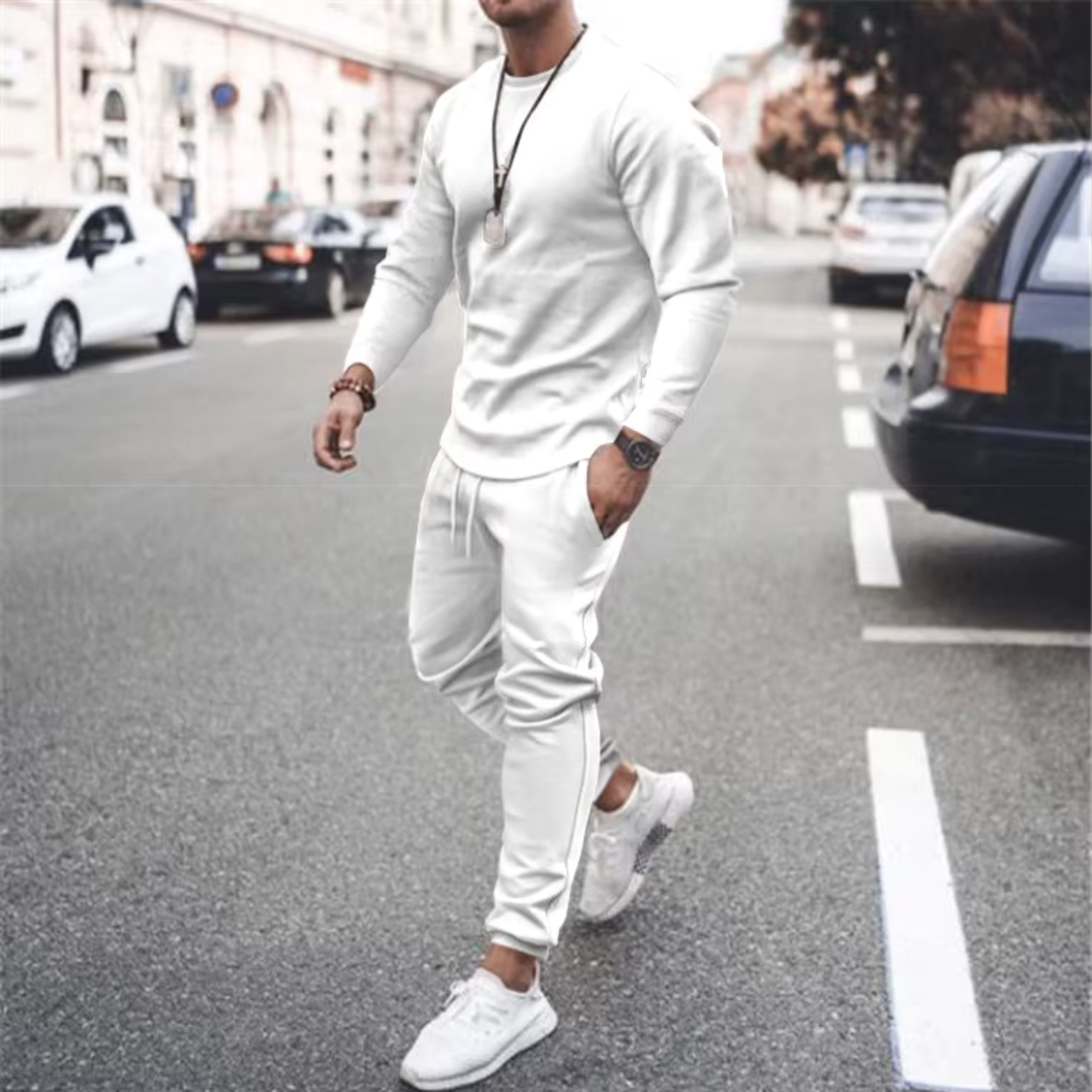 Heren tweedelige set: comfortabel Hoymans trainingspak voor casual vrije tijd en dagelijkse kleding.