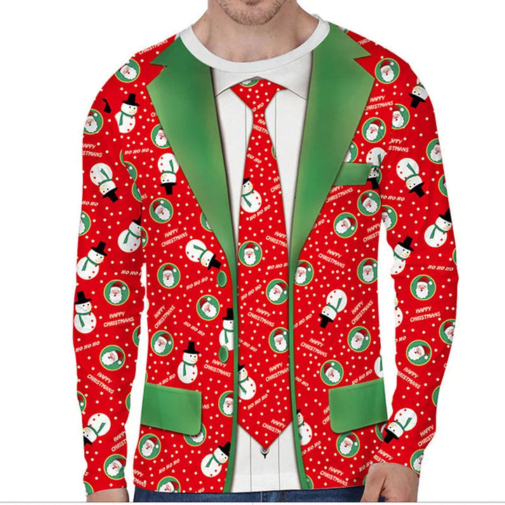 Heren Foute Kersttrui met grappig kerstmotief, ideaal voor kerstfeestjes en winterplezier.