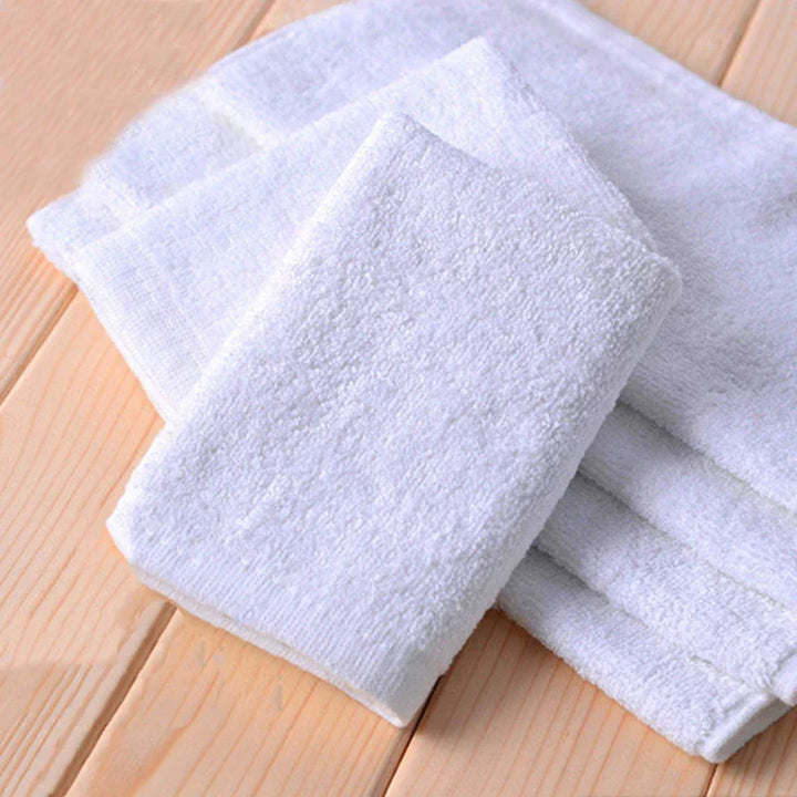 Comfortabele witte katoenen gezichtsdoekjes, zacht voor de huid. Perfect voor de badkamer, set van 10.