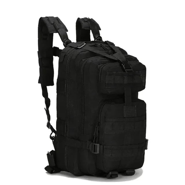 Veelzijdige 20 liter tactische outdoor rugzak, unisex design met noodpakket voor avontuurlijke reizen.