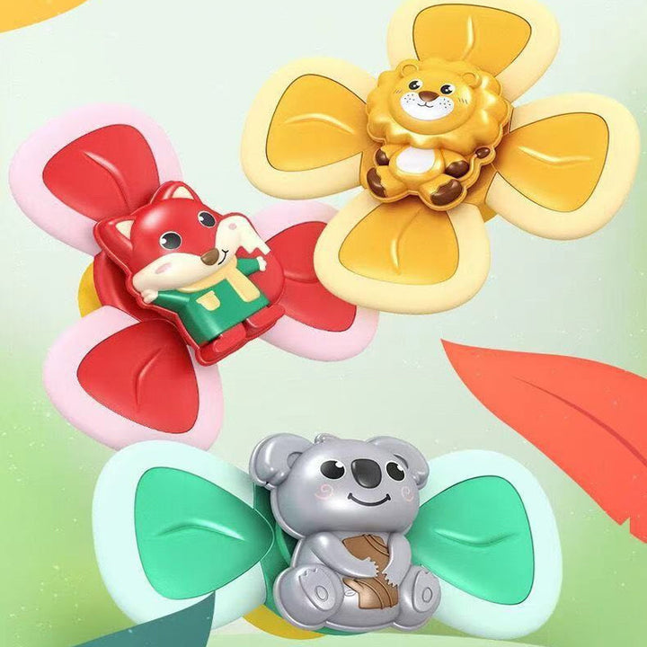 Baby spinner set van 3, perfect als zuignap speelgoed voor sensorische stimulatie en speelplezier.