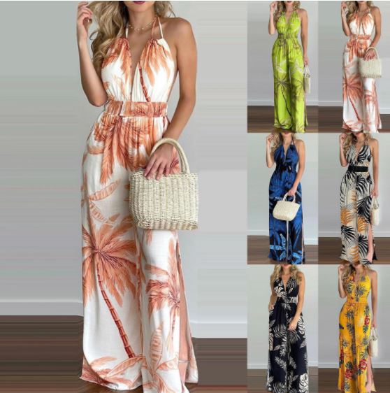 Stijlvolle dames halter maxi jurk, perfecte zomerjurk voor elke gelegenheid.