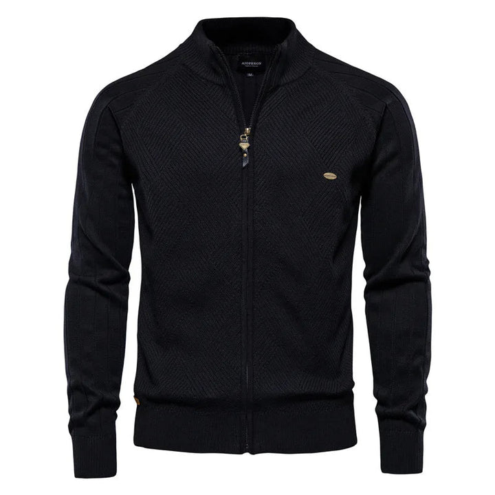 Heren gebreid vest met rits, comfortabel en stijlvol, ideaal voor casual dagelijks gebruik in de winter.
