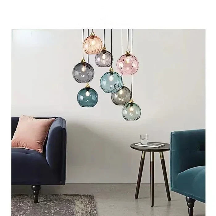Glazen bol hanglamp LumiSphere, moderne plafondverlichting voor stijlvol interieur.
