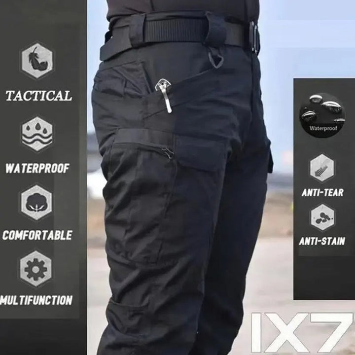 Sneldrogende heren outdoorbroek, grote maten, comfortabele cargobroek, ideaal voor wisselvallig weer.