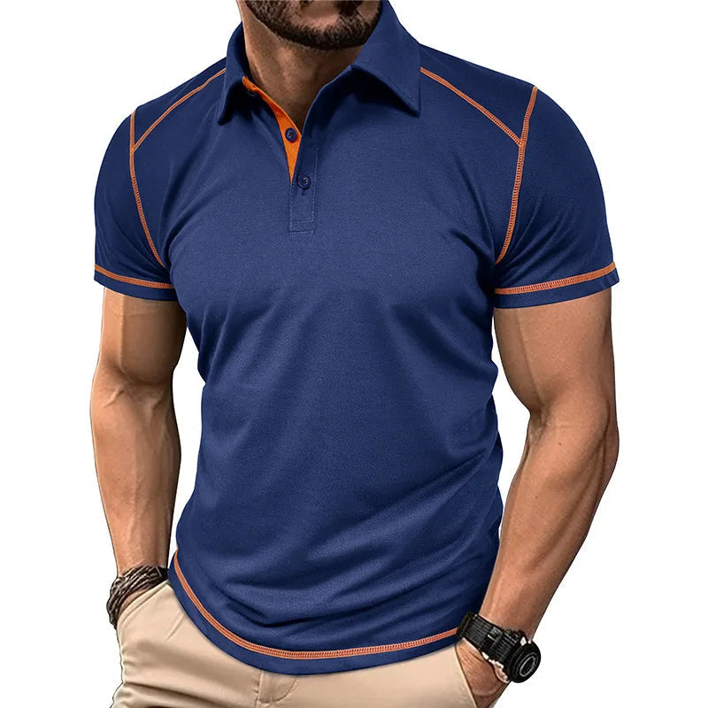Klassiek herenpoloshirt met korte mouwen en regular fit, veelzijdige herenkleding voor een comfortabele, stijlvolle uitstraling.