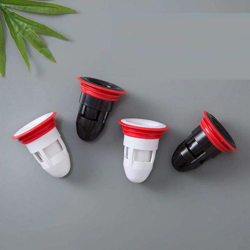 Witte duurzame silicone afvoerfilter en geurstop voor badkamer en keuken, voorkomt ongedierte.