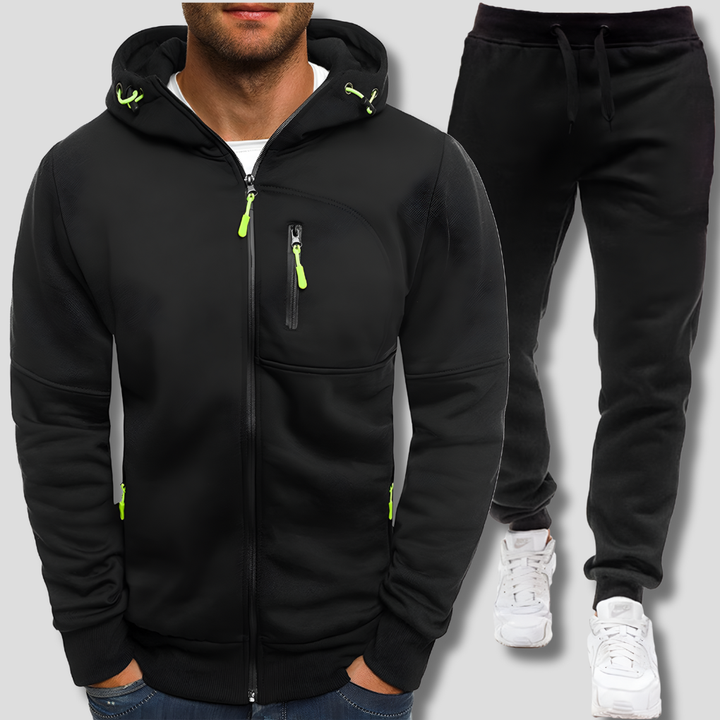 Sportief heren trainingspak voor heren, perfect als outfit voor trainingen of ontspanning. Comfortabele pullover en broek.