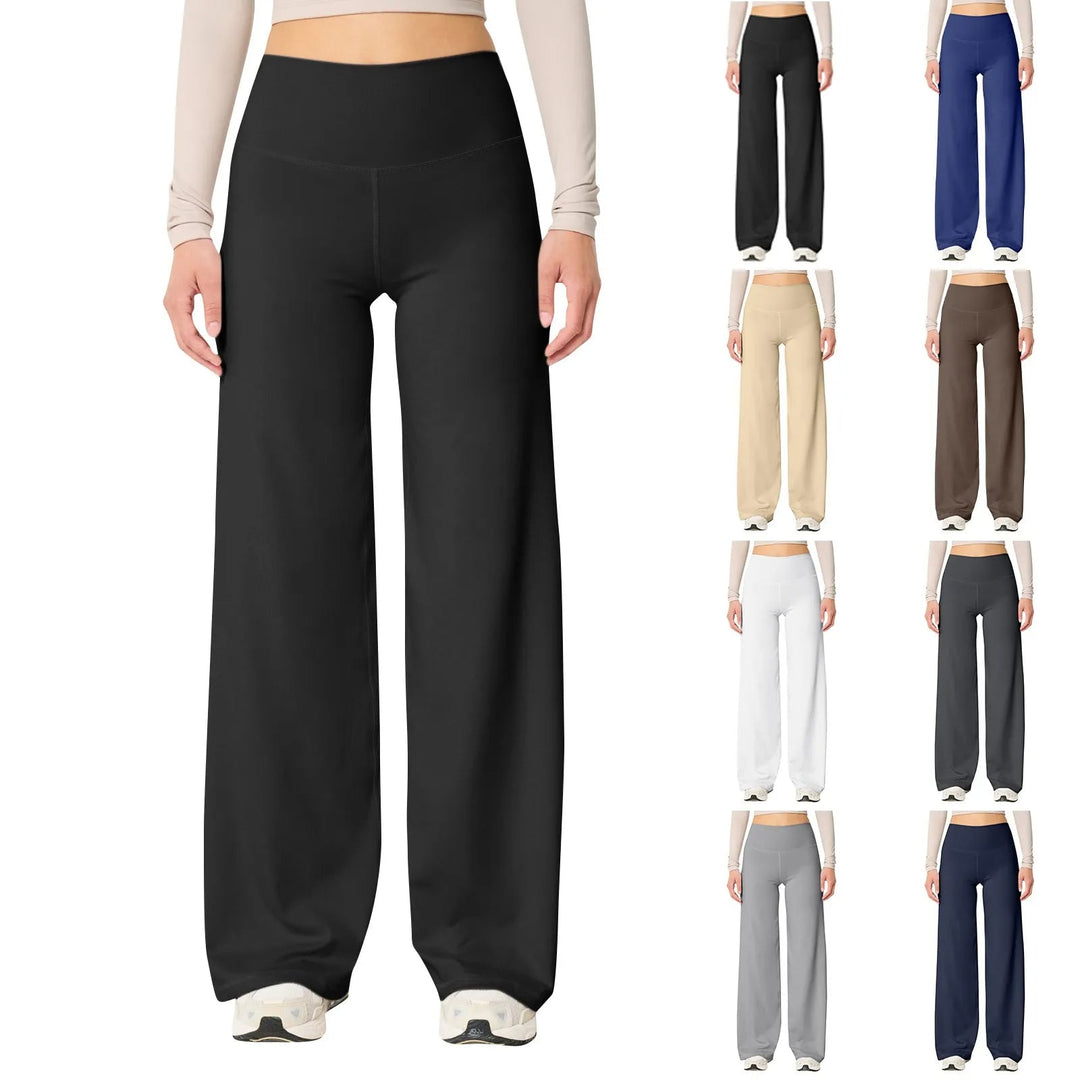 Stijlvolle dames stretch sportbroek, hoge taille en slim fit, comfortabel voor yoga, fitness en vrije tijd.