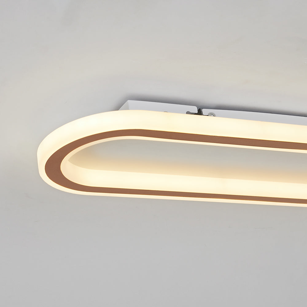 Minimalistische zwarte elliptische LED plafondlamp met geïntegreerde LED voor strakke look. (93)