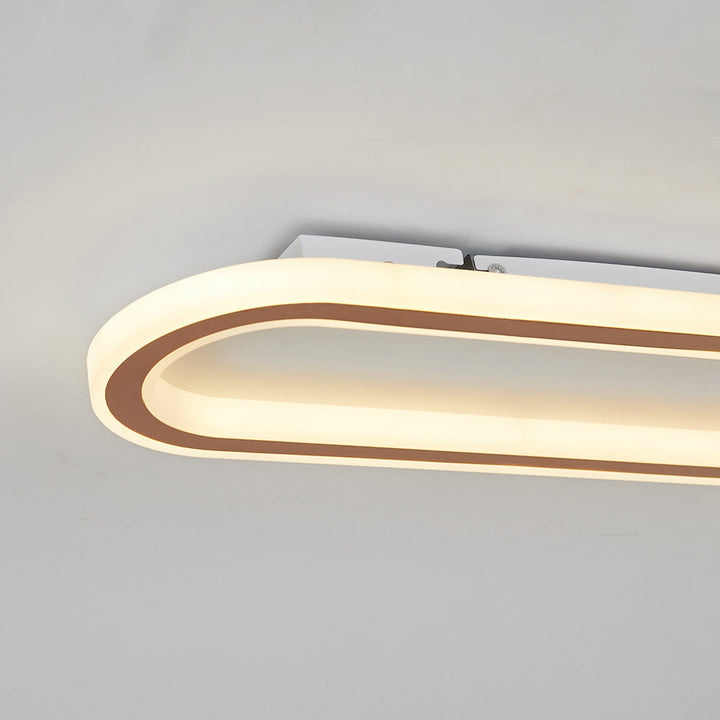 Minimalistische zwarte elliptische LED plafondlamp met geïntegreerde LED voor strakke look. (93)