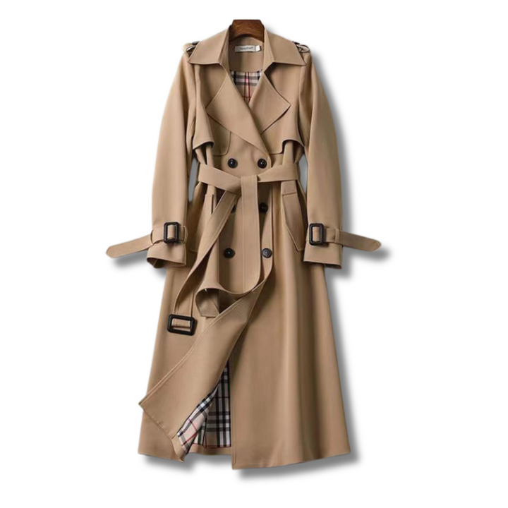 Elegante dames winter trenchcoat, warm en stijlvol, perfect voor koude dagen en modieuze looks.