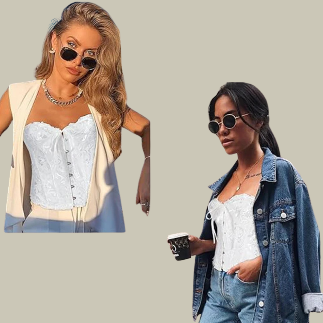 Fashion dames korset top, voor een elegante en sexy look. Romantische lingerie met comfortabele pasvorm.