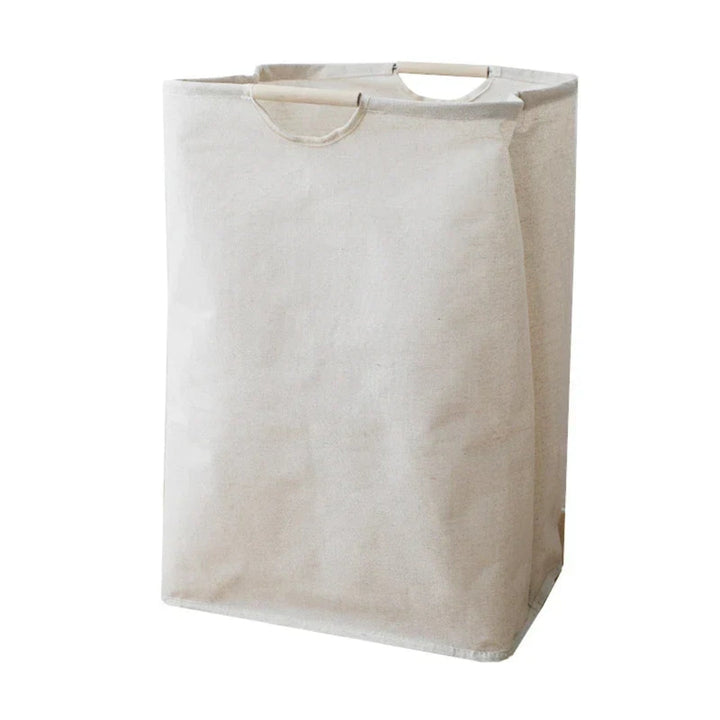 Stijlvolle opbergmand van textiel, opvouwbaar en minimalistisch, ideaal voor wasgoed of speelgoed.