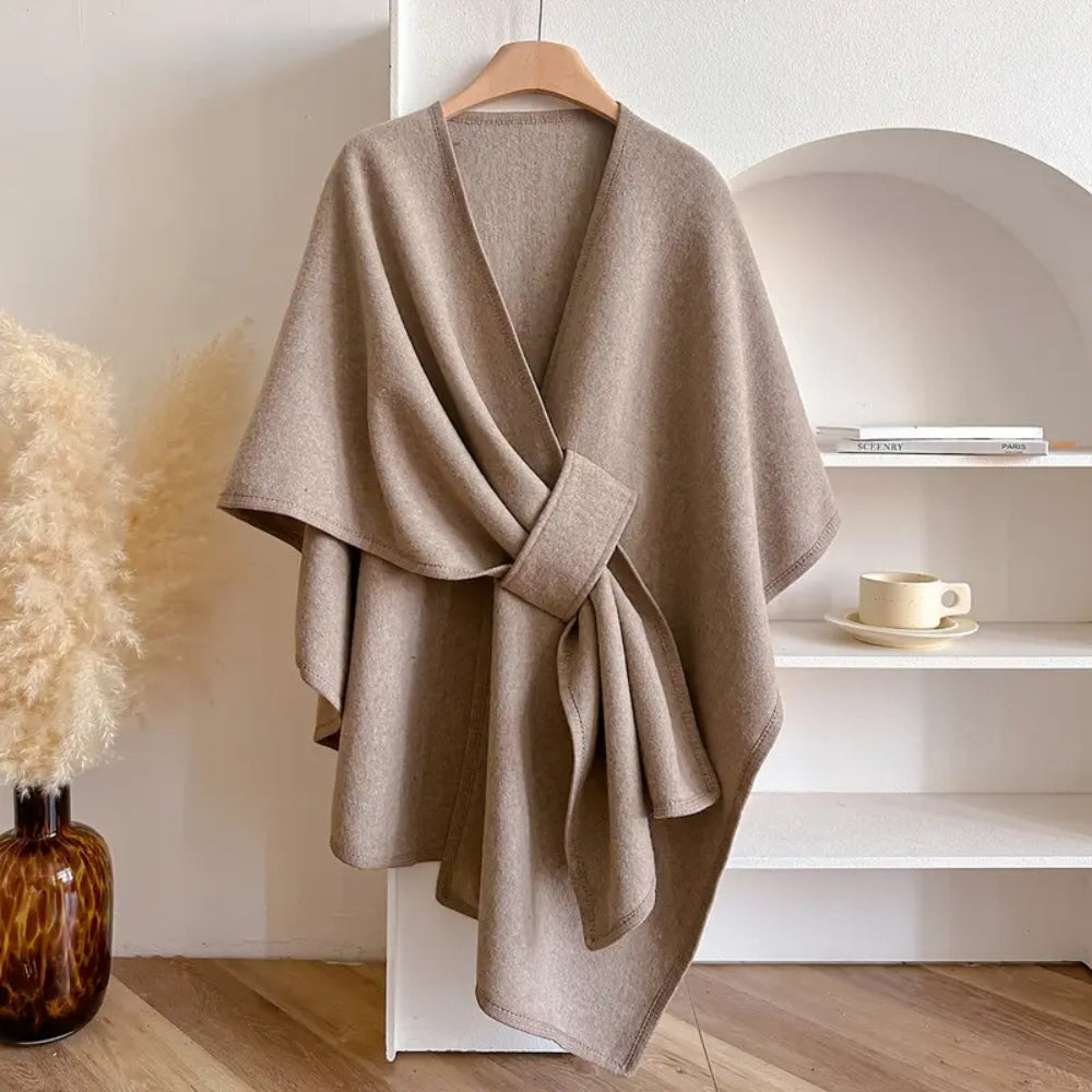 Dames winddichte omslagdoek Celeste. Warme, stijlvolle winter sjaal van microvezel voor herfst en winter.