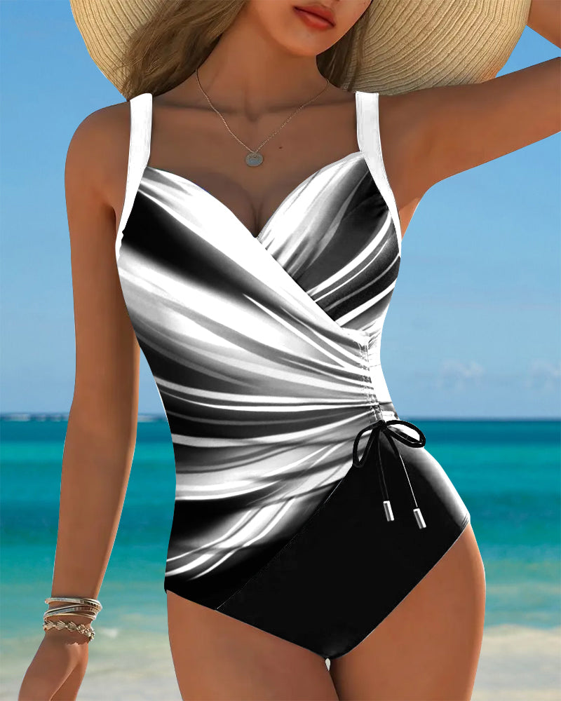 Comfortabele dames tankini met corrigerend effect en stijlvol bandje. Ideaal zwempak voor elke vrouw.