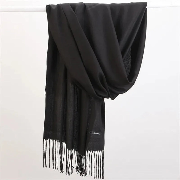 Dames kasjmier sjaal, effen kleur, warm en zacht voor de winter.