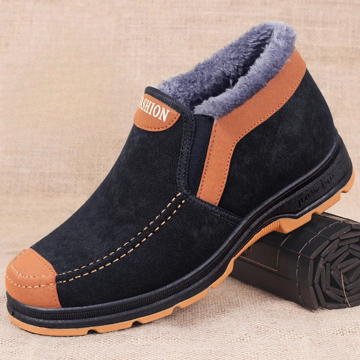 Comfortabele heren winterlaarzen met warme voering en stevige antislipzool voor natte dagen.