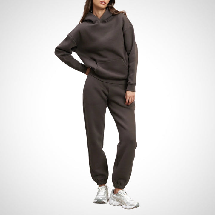 Dames trainingspak, comfortabel joggingpak set van zacht katoen, ideaal voor sport of vrije tijd. Stijlvolle hoodie & broek.