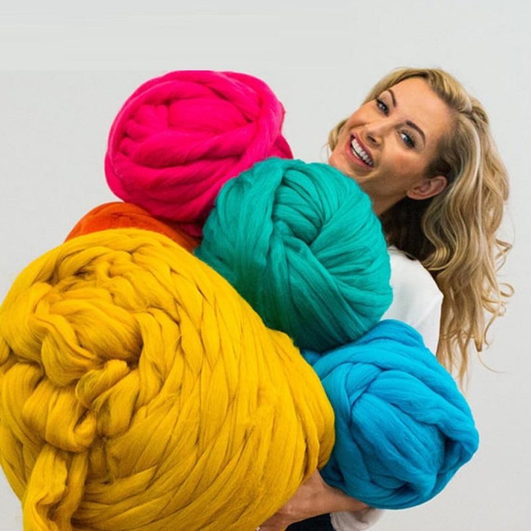 Knus fleece deken DIY kit, perfect voor gezellige winteravonden. Een creatief cadeau of handwerk project.