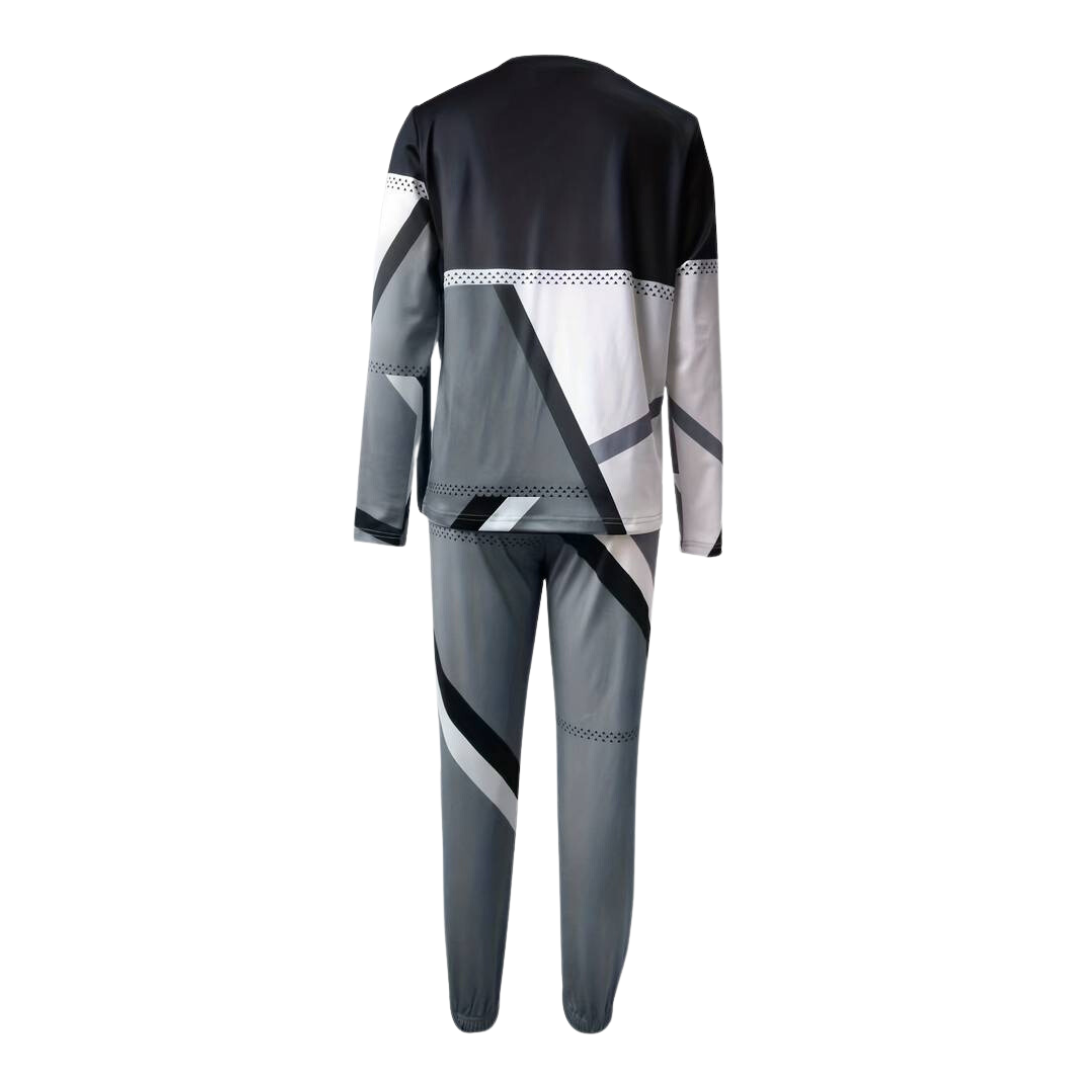 Herfstmode essential: comfortabele 2-delige dames loungeset Sophie, warm en stijlvol polyester.
