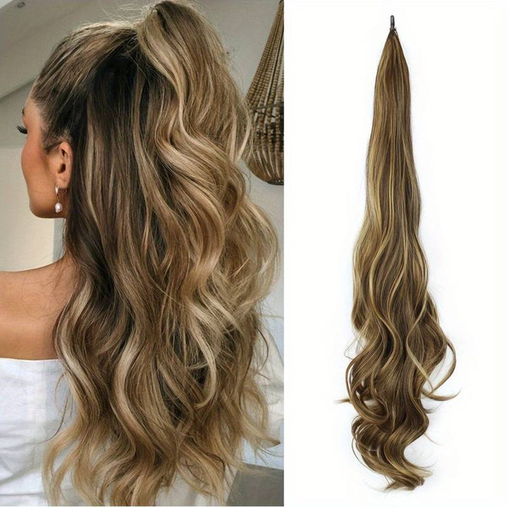Flexibele wrap-around paardenstaart 'Selena' voor lang, golvend volumehaar en een stijlvolle look.