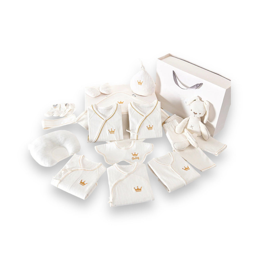 Knuffelbaar beertje, superzacht en veilig voor baby's, perfecte metgezel in een luxe babyshower cadeau.