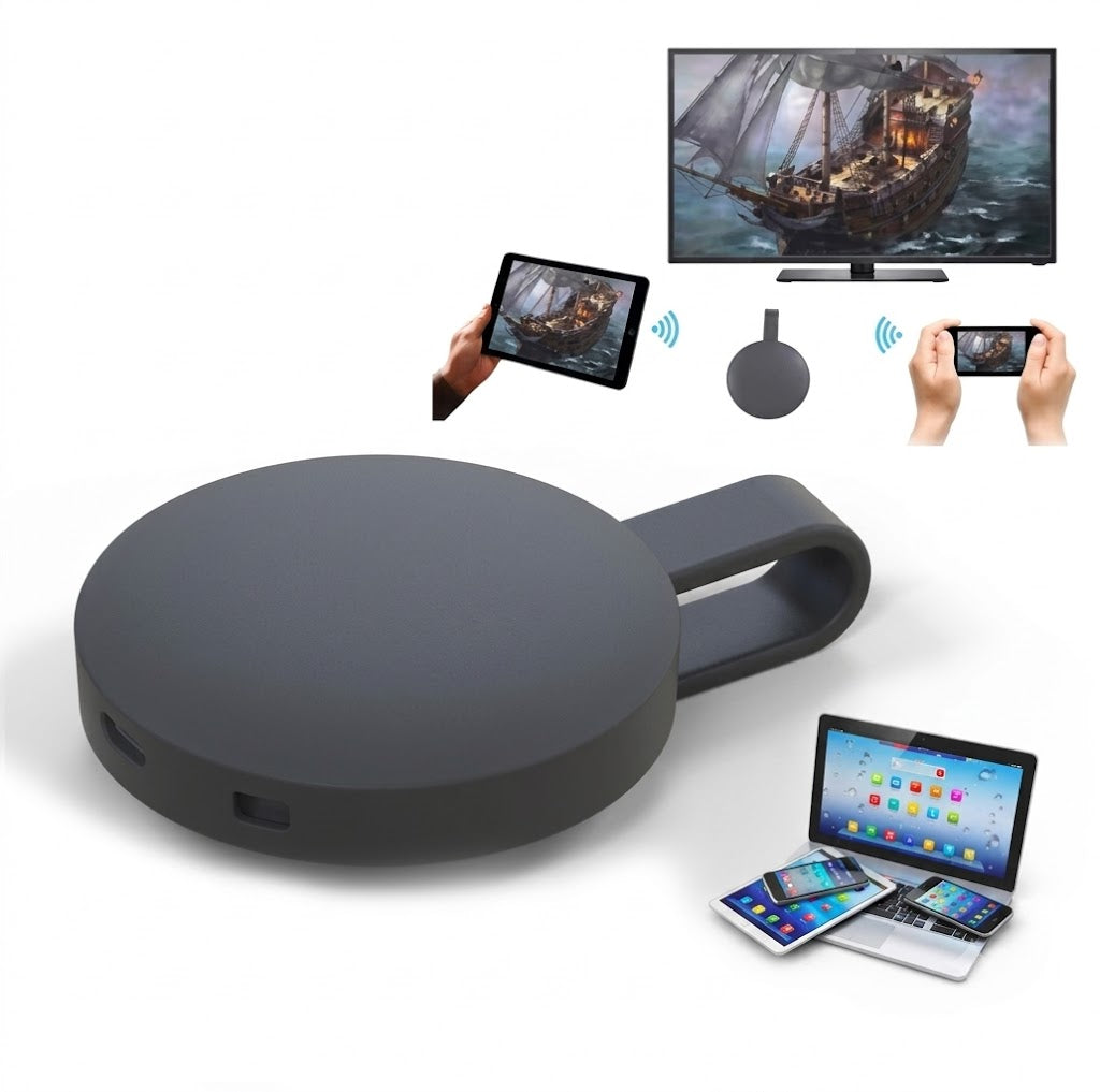 Plug-and-play draadloze wifi mediacast device om content in 4K naar je TV te streamen.