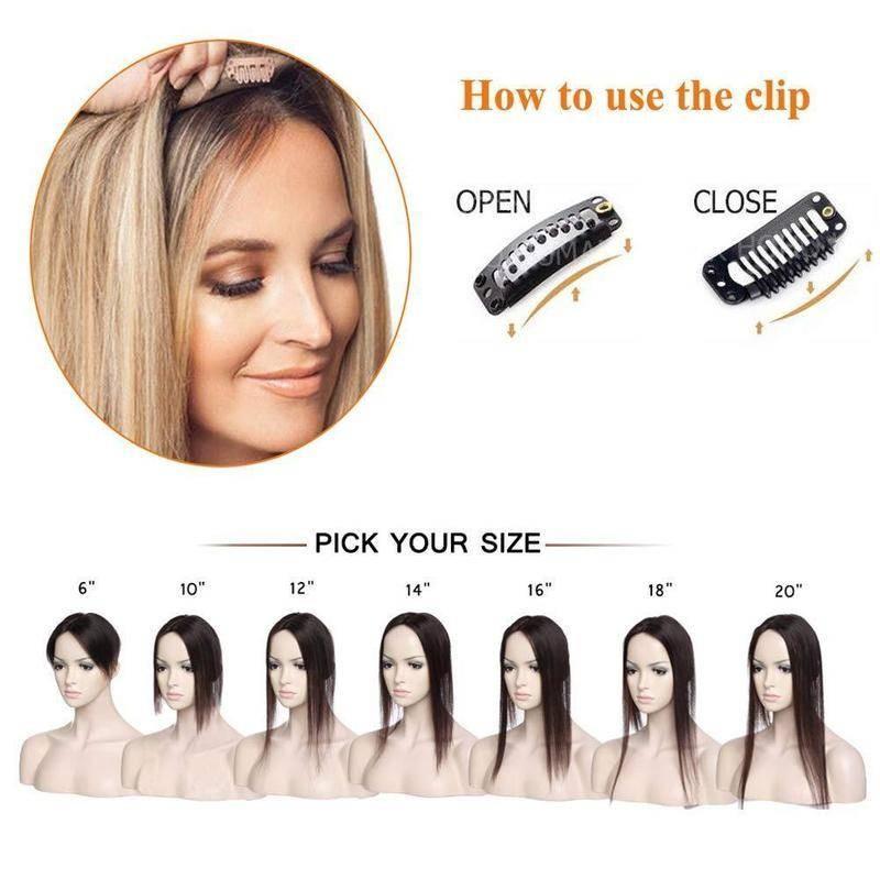 Diverse kleuren Zuri clip-in hairextension, ideaal voor kort haar volume.