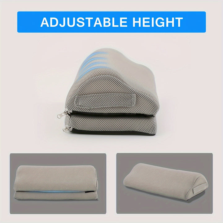 ErgoFoam voetensteun van geheugenschuim voor ontspanning en ergonomische ondersteuning tijdens het werken aan je bureau.