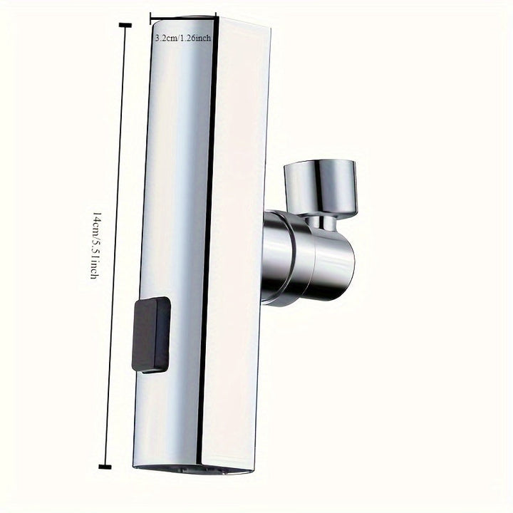 Multifunctionele 3-in-1 sproeikop adapter voor badkamerkranen. Flexibele waterstraal, huishoudelijk accessoire.