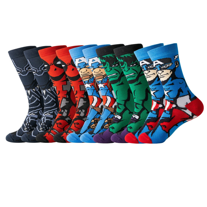 Duurzame en comfortabele unisex cartoon sokken set voor dagelijks plezier en een speelse stijl.